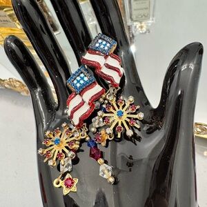Lunch at the Ritz American Flag Earrings